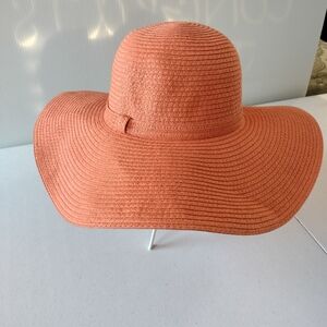 Shade & Shore light orange straw floppy Hat beach vacation resortwear travel